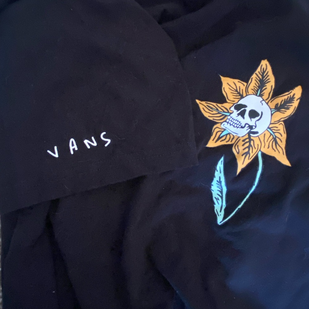 VANS flower skull tshirt